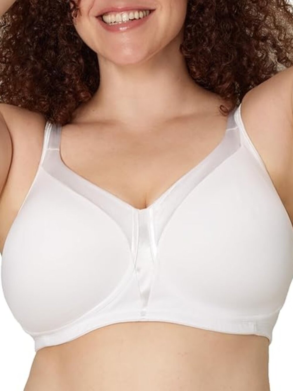 Playtex 18 Hr Silky Soft Smoothing Wireless Bra White 46C Full Coverage
